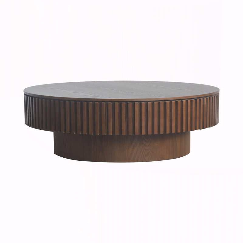 Table basse ronde avec rangement 39,37 po