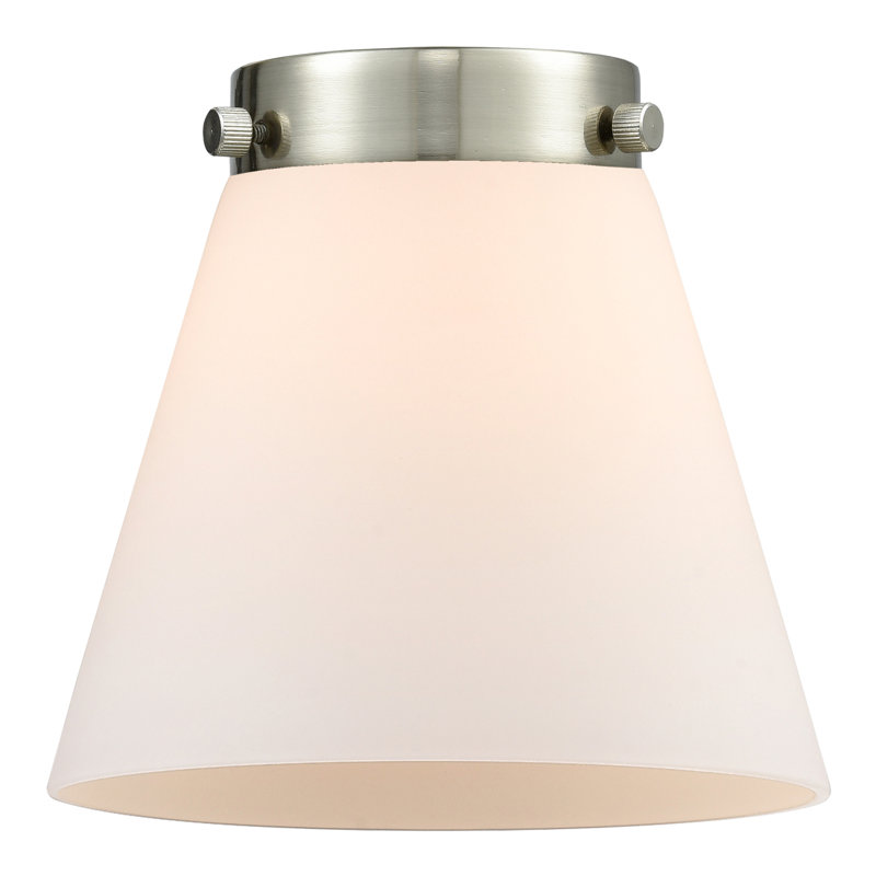 Mini-luminaire suspendu à 1 lumière cône 1 lumière Nouveau - ampoule DEL, H 42 po x l 6,25 po x P 6,25 po, Blanc mat