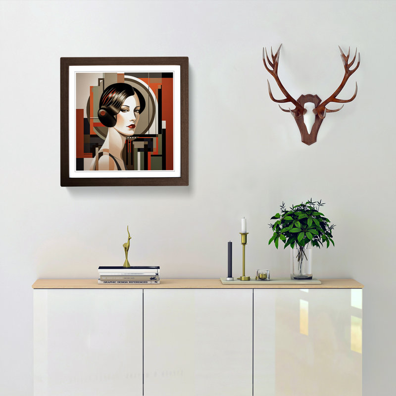 Single Picture Frame Print on Wood, Walnut