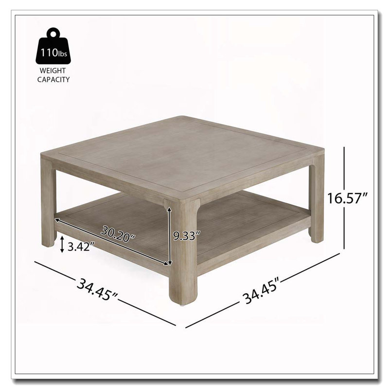 Table basse carrée avec rangement