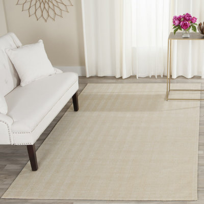 Tapis beige en laine tissé à la main Laureldale