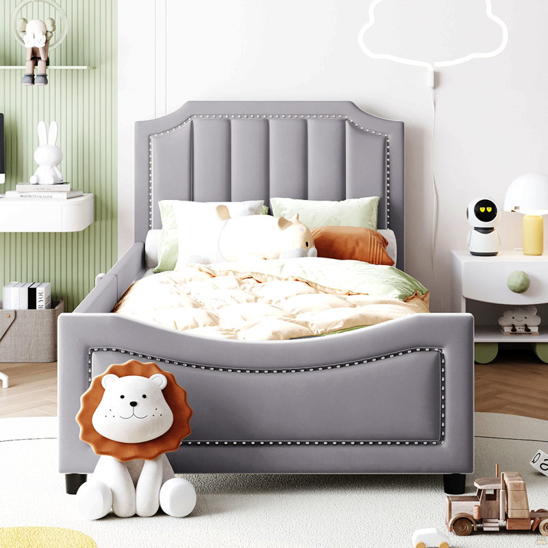 Lit de jour simple tapissier, Gris