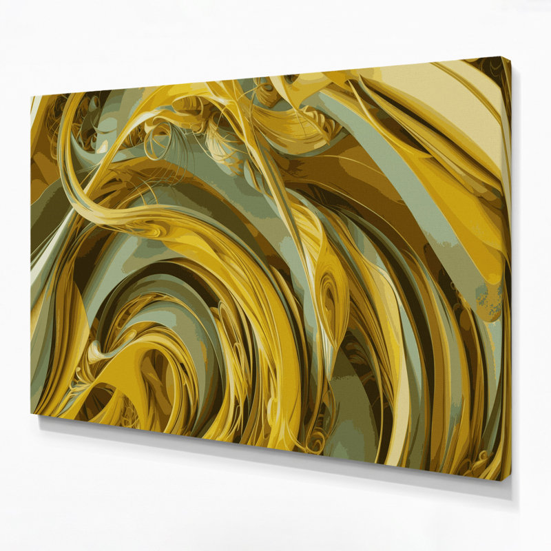 Art mural sur toile Biomorphic Abstraction 21, H 12 po x l 18 po
