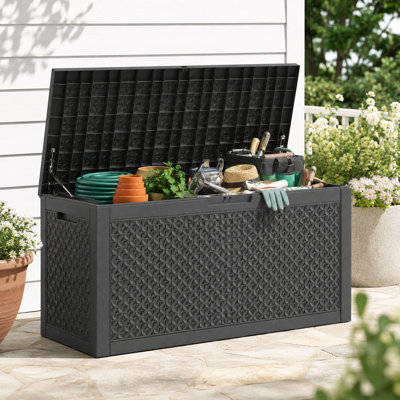 100 Gallon Large Lockable Resin Deck Box