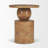 Stack Light Brown Wood Geometric Accent Table