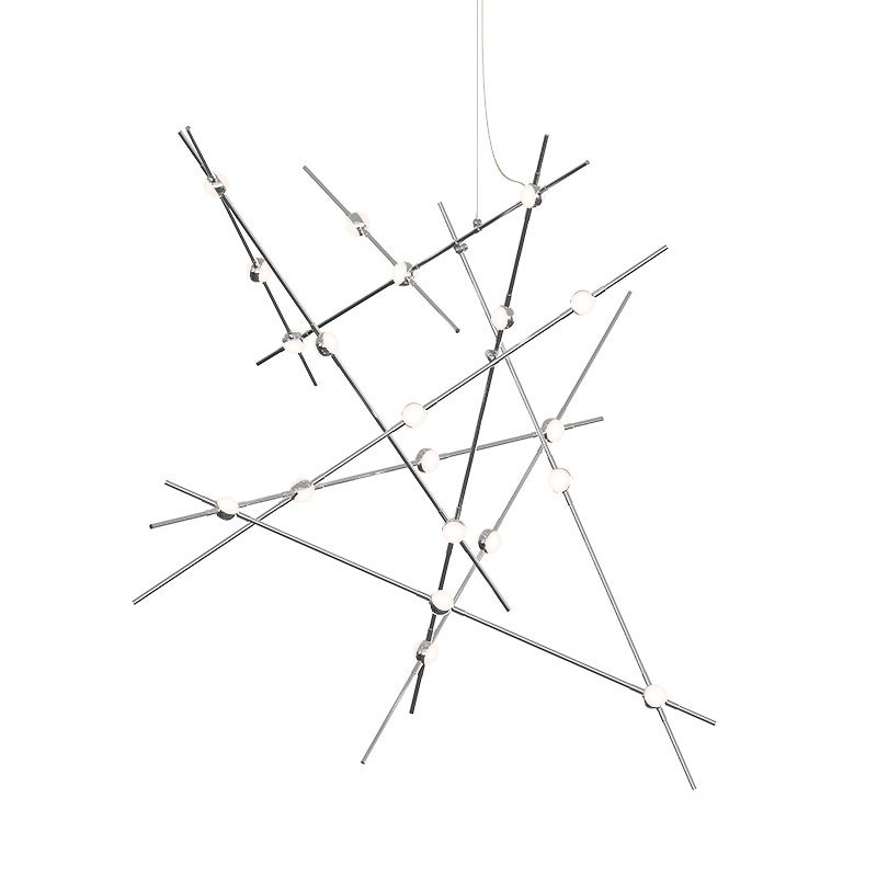 Câble de 240 po à lentille en acrylique ConstellationAquila Major, Nickel satiné / Blanc, 3000 K