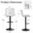 Swivel Height Adjustable Bar Stools Faux Leather Upholstered Counter Stools With Metal Frame-662277686