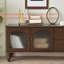 Meuble télé moderne avec rangement pour porte en verre-174342959-174342948