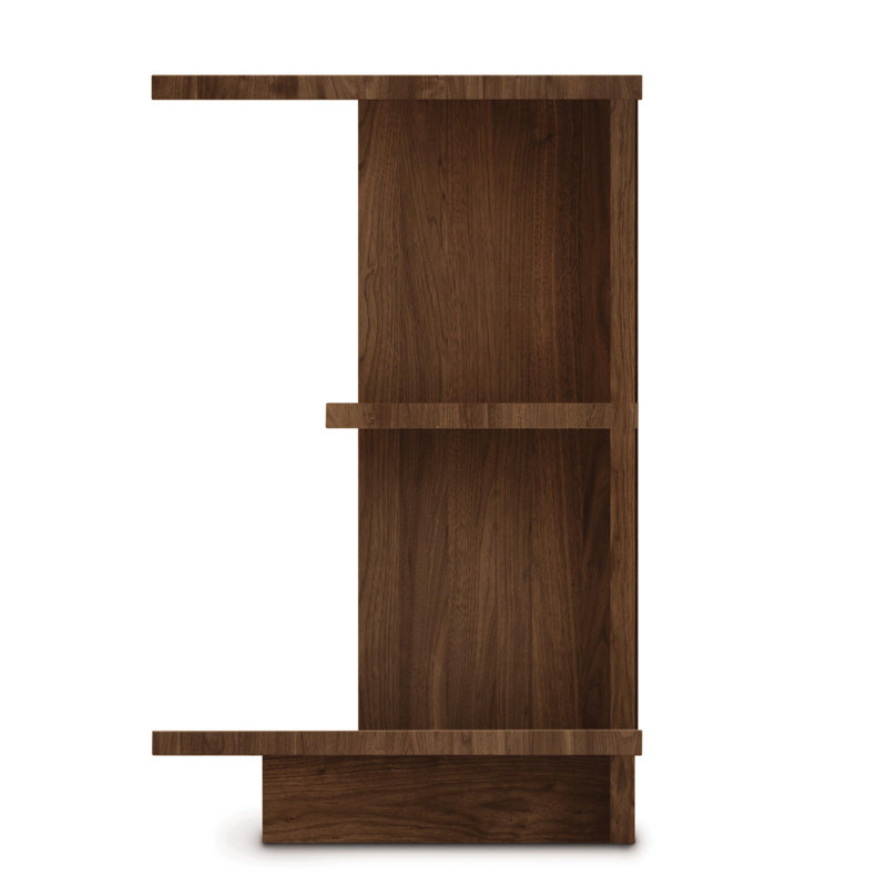 Table de chevet en bois massif Mansfield, Noyer naturel