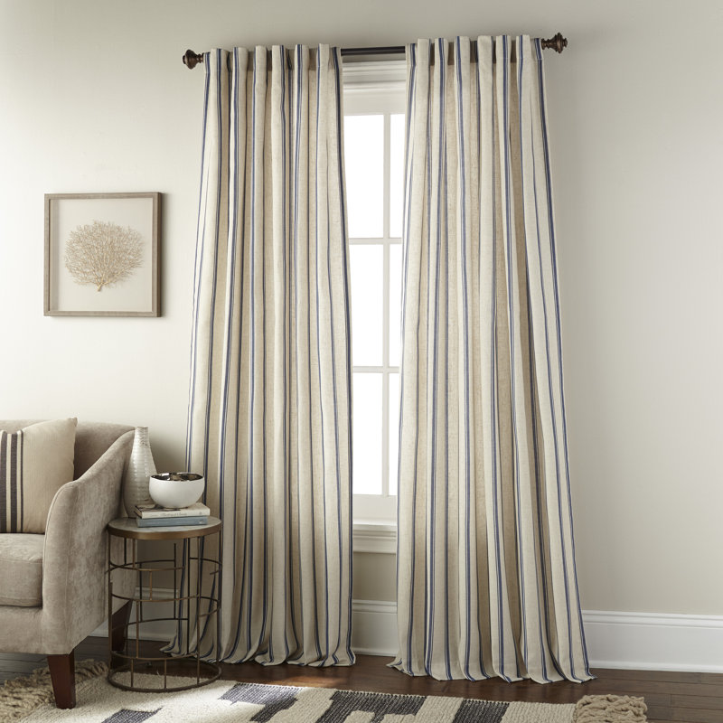 Morgandale Room Darkening Curtain Single Panel, Blue