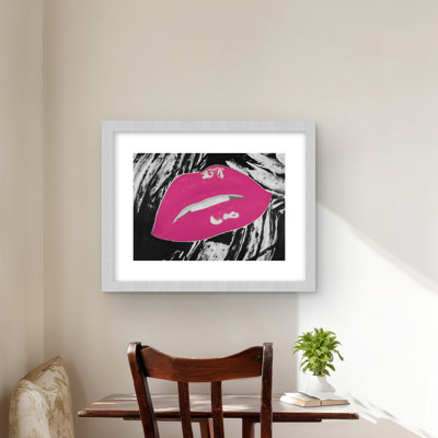 Baiser rose brillant - Impression romantique pour chambre à coucher
