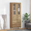  Highboard Old Wood 69.5 X 34 X 180 Cm Engineered Wood And Glass-1735512837