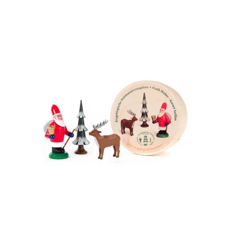 Boîte à puces père noël et cerf
