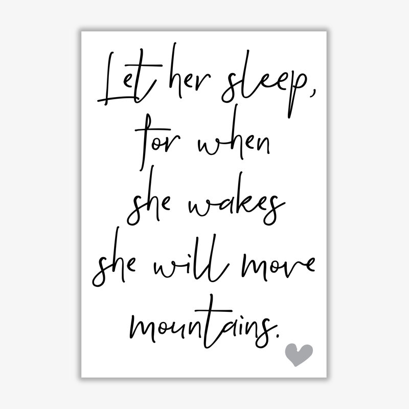 Let Her Sleep - Print, No Frame, 30 cm H x 21 cm W x 1 cm D