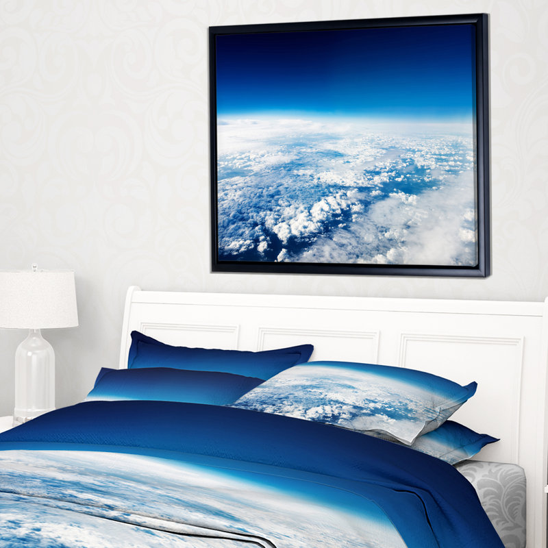 «Stunning View from Air plane», reproduction de photo sur toile tendue encadrée, H 16 po x l 32 po x P 1 po