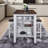 3 Pieces Counter Set Storage Space For Small Space Modern Farmhouse Design Retro Design Easy To Assembly