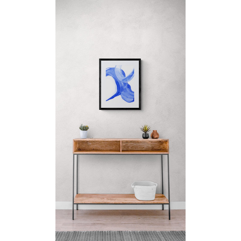 Taraudage par KC Pollak, Papier avec cadre noir, H 21,25 po x l 17,25 po x P 0,88 po, Blanc