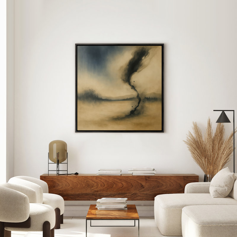 Art mural encadré abstrait rétro antique classique pour chambre à coucher, H 16 po x l 16 po, Noir