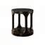 Table basse de style transitionnel avec finition noire antique et structure audacieuse avec tablette de rangement supplémentaire