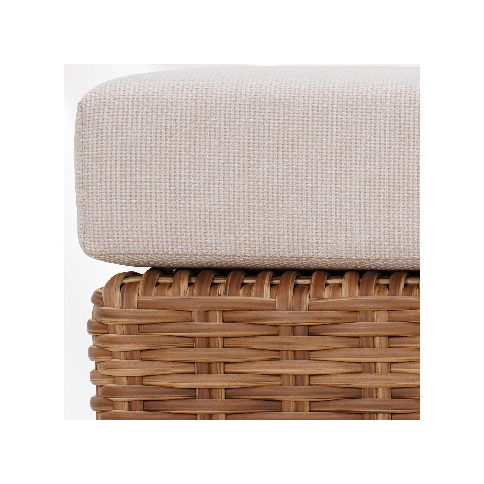 Windsor Aluminum Rattan Single Armless Sofa