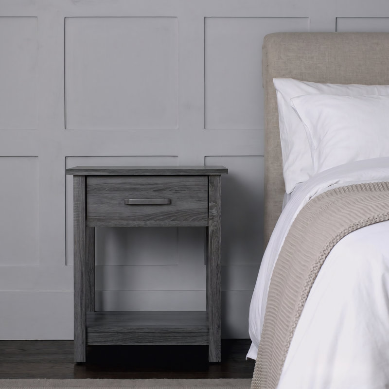 Table de chevet Toluca Grey, Gris