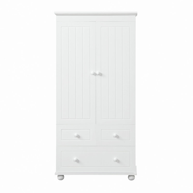 Grande armoire de rangement avec trois tiroirs pour salle de bain / bureau, blanc