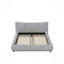 Lit moderne, lit plateforme tapissier de luxe avec coussin amovible et structure en bois massif, convient à plusieurs hauteurs de matelas-114230836