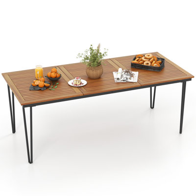 Berntraud Rectangular 79'' L x 35.5'' W Outdoor Dining Table