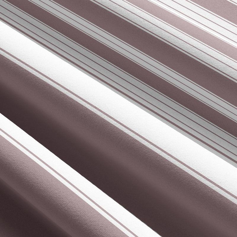 TR Madras Cotton Blend Striped Duvet Cover Set with Pillow Shams Included, 2x 135 x 200 cm + 2x 80 x 80 cm, Brown/White