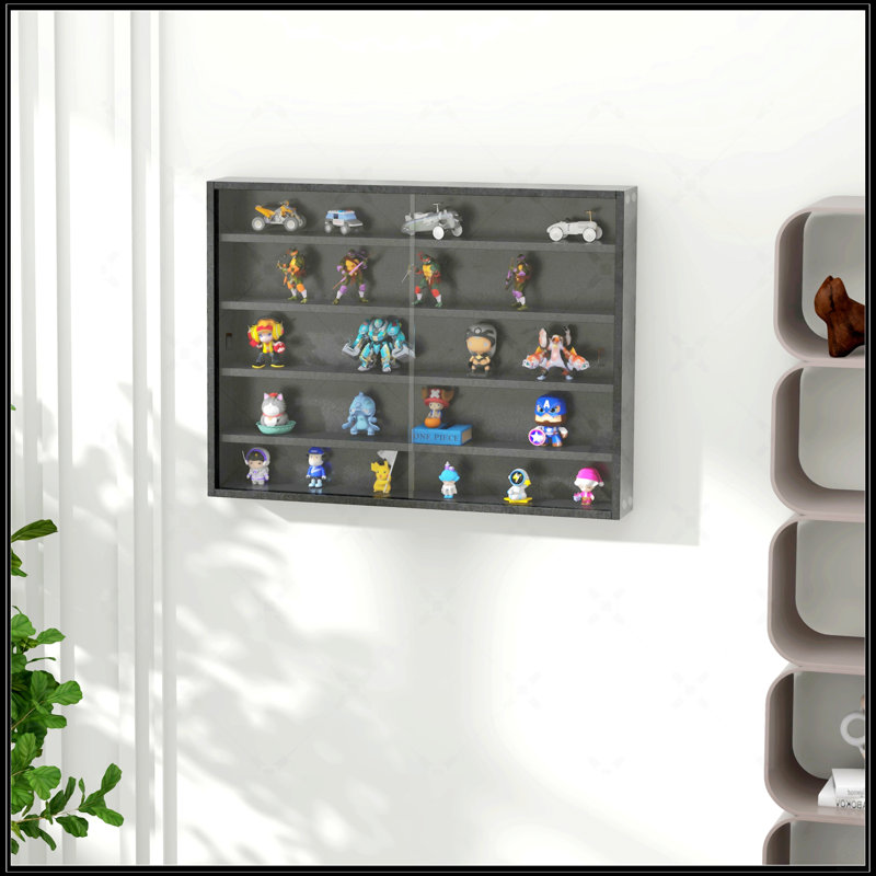 5-Tier Display Cabinet, Gray