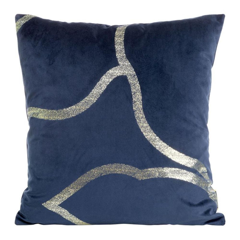 Fabric Zip Square Oxford pillowcases, Navy Blue