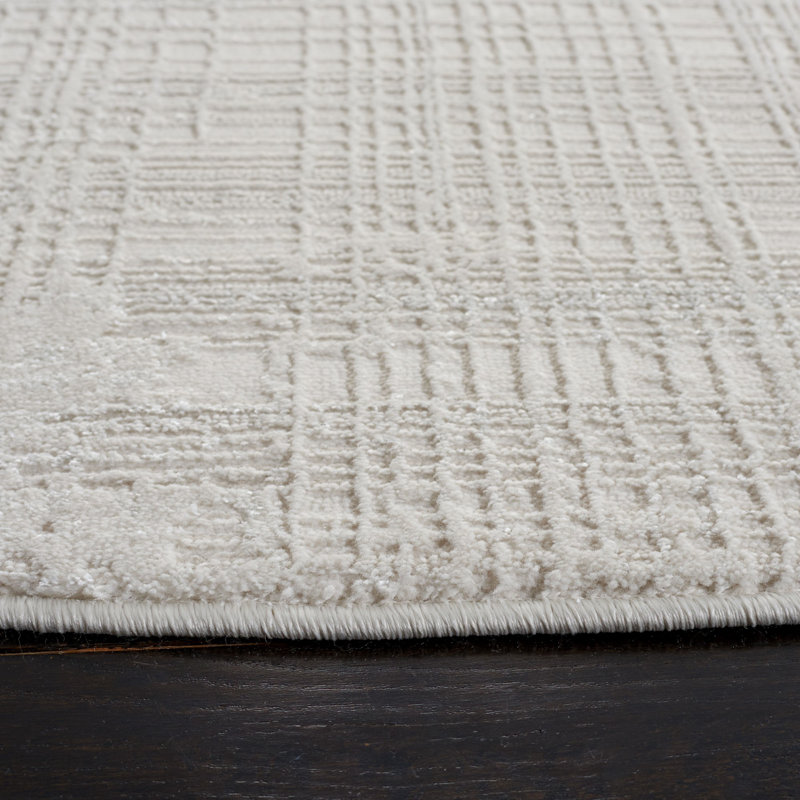 Lazerrick Whisper Performance Abstract Rug, Round 6'7"