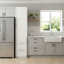 Armoire de cuisine autoportante avec 1 porte et 2 tiroirs, grande armoire de rangement pour la salle à manger