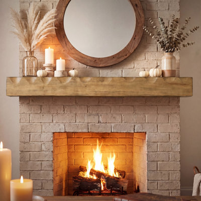 Solid Wood Fireplace Shelf Mantel
