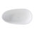 Kingston Brass Arcticstone 67-Inch Solid Surface Egg Shaped Double Ended Freestanding Tub with Drain