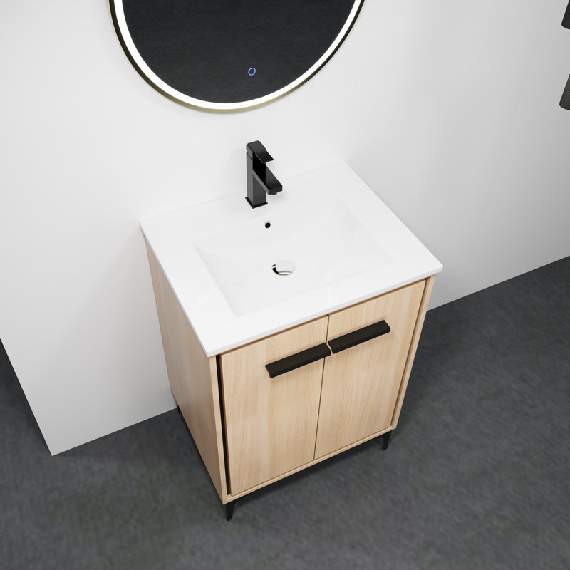 Base de meuble-lavabo 24 po avec lavabo