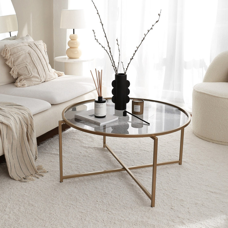 Dorfman Frame Coffee Table, Gold
