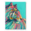 Pop Art turquoise et tigre rose - décoration murale moderne en toile-1317480495-1317480504