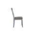 House Marchese Two Tone Gray Fabric&Pearl Gray Finish Side Chair(Set Of 2)