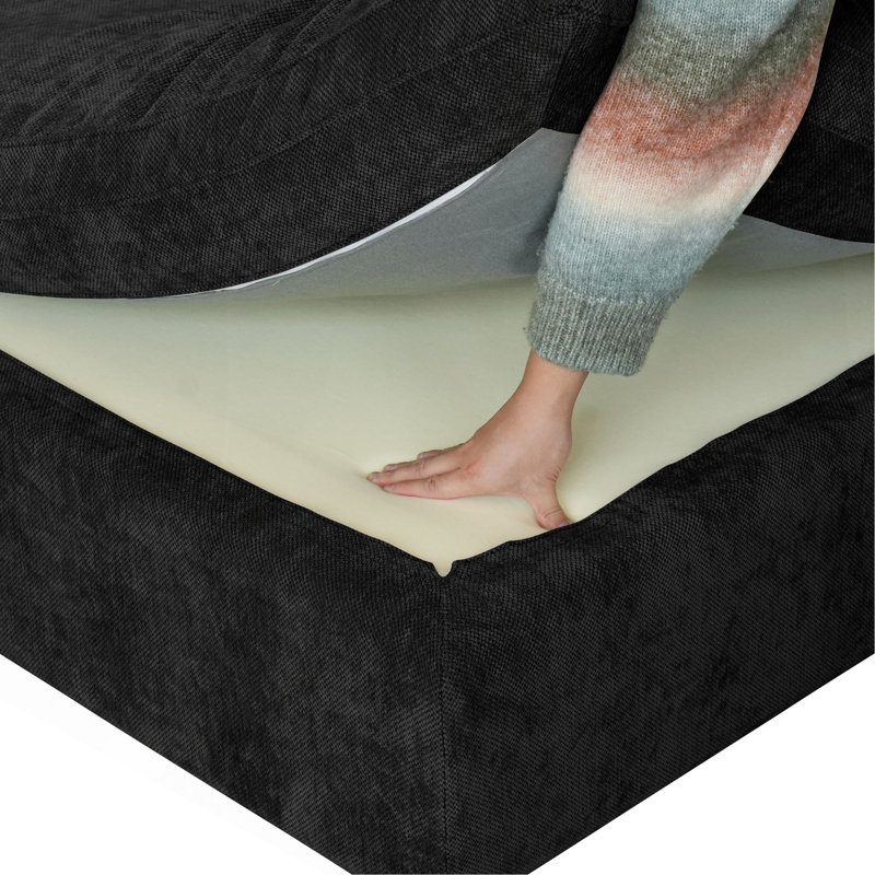 Canapé modulaire en L Sky Sky, Noir