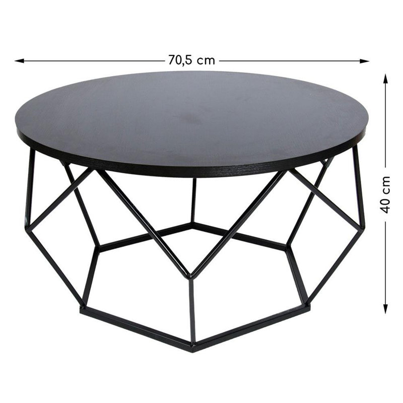 Ainsworth Frame Coffee Table, Black, Black