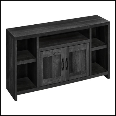 Tv Stand, 60 Inch, Console, Media Entertainment Center, Storage Cabinet, Living Room, Bedroom, Black Laminate, Transitional