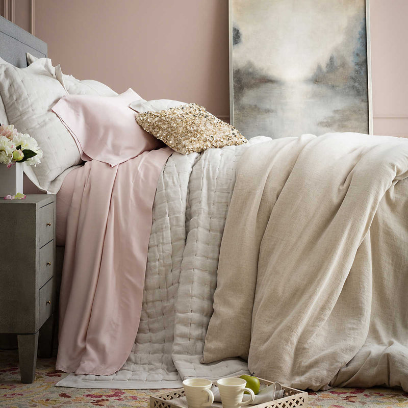 Linen Chenille Natural Duvet Cover, Full/Queen Duvet Cover