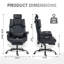 Fauteuil de bureau massant et inclinable à massage pour soulager les maux de dos à 155 ° - noir-117530038