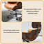 Chaise d'ordinateur pivotante en cuir