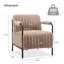 Fauteuil rembourré en velours côtelé Stolle-522972963