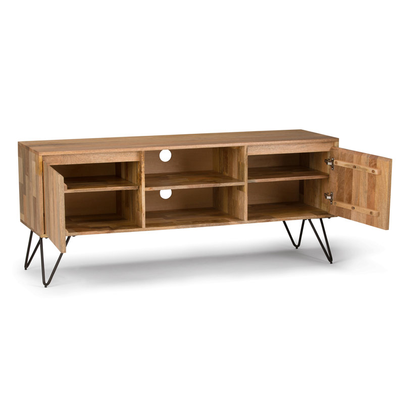 Meuble télé - Naturel, Naturel, H 25 po x L 60 po x l 18 po