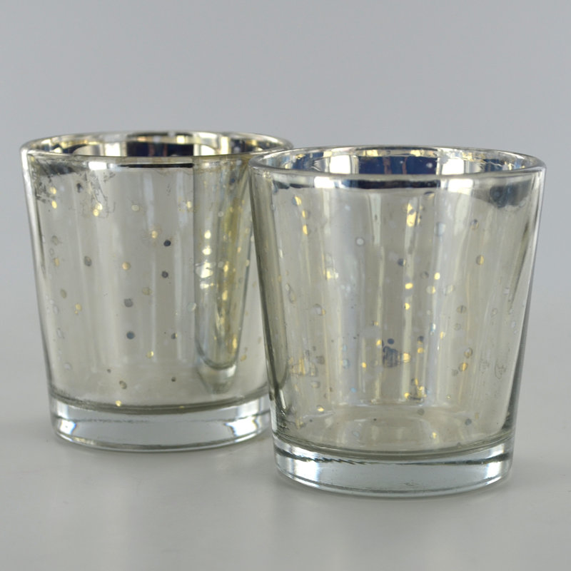2 Piece Metal Tabletop Votive Holder Set