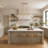 5 - Light 41.3'' WLinear Kitchen Island Pendant Clear Glass