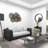Metal Geometric Overlapping Perforated Plate Black Wall Decor